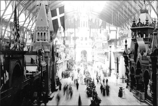 Poster, Many Sizes Available; World&#39;S Columbian Exposition In Chicago - Machinery Hall Chicago Worlds Fair 1893