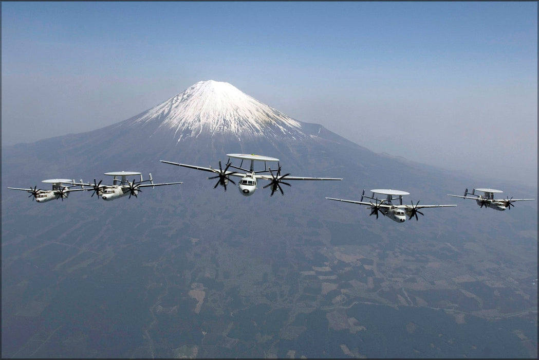 Poster, Many Sizes Available; E-2C Hawkeyes Liberty Bells (Vaw) 115 Mount Fuji