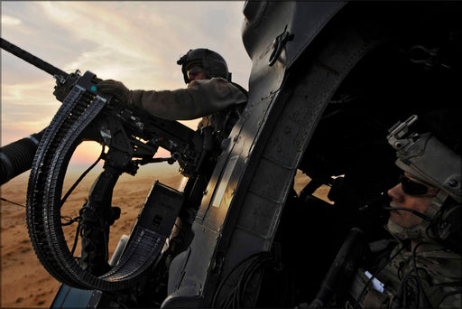 Poster, Many Sizes Available; Weapons Test  Hh-60 Pave Hawk Helicopter Near Kandahar 2010