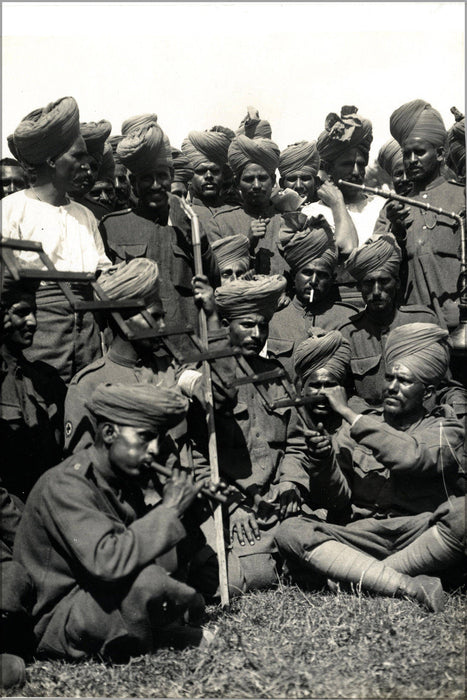 Poster, Many Sizes Available; A Musical Party Of 6Th Jats In France Near Merville. Photographer H. D. Girdwood. 13874439144