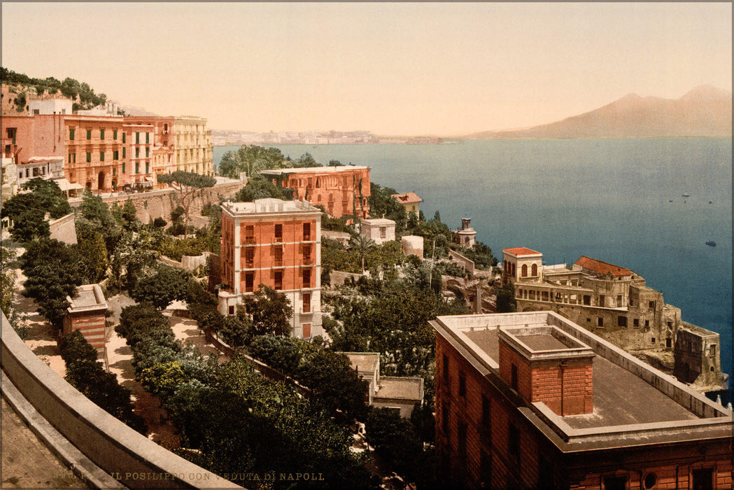 Poster, Many Sizes Available; Il Posillippo And The Bay Of Naples, Italy, 1890S