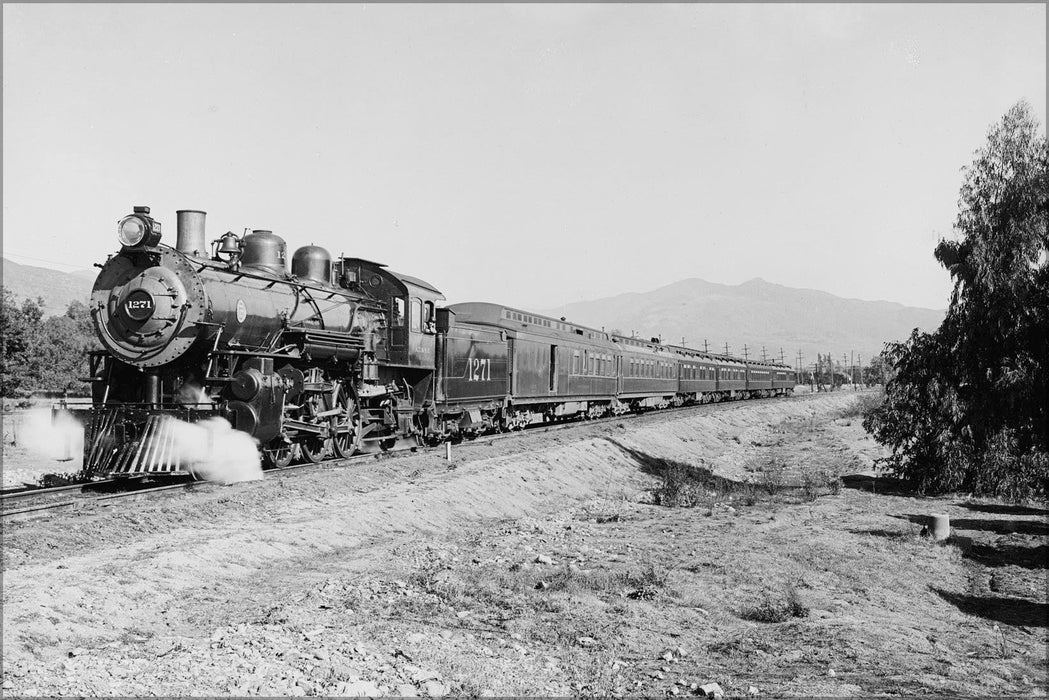 Poster, Many Sizes Available; Atchison, Topeka & Santa Fe Railroad Deluxe Overland Limited Train 1910S