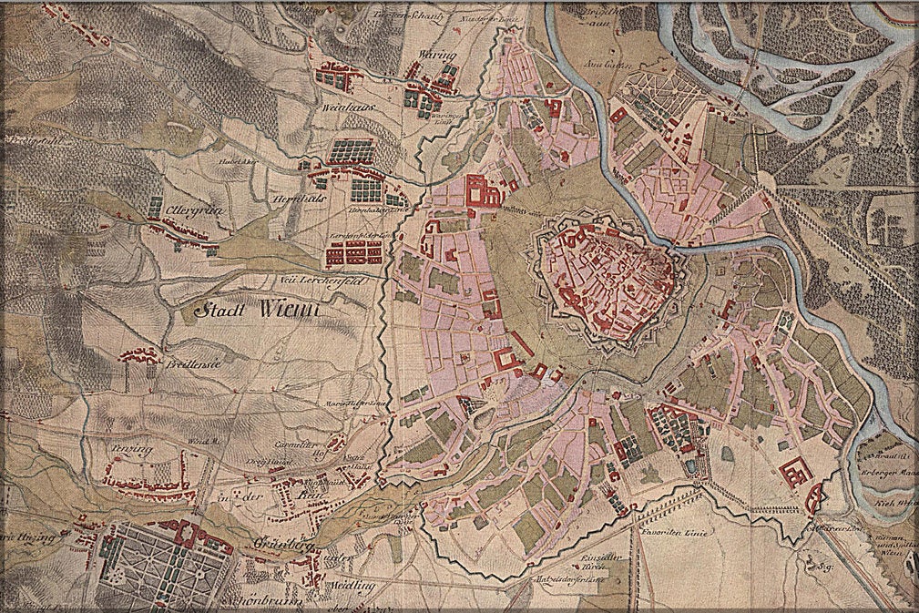 Poster, Many Sizes Available; Vienna Map, 1773â81