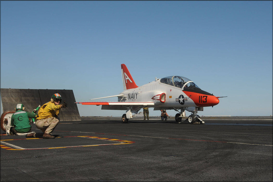 Poster, Many Sizes Available; Uss Nimitz (Cvn 68), Launches T-45 Goshawk Training Aircraft