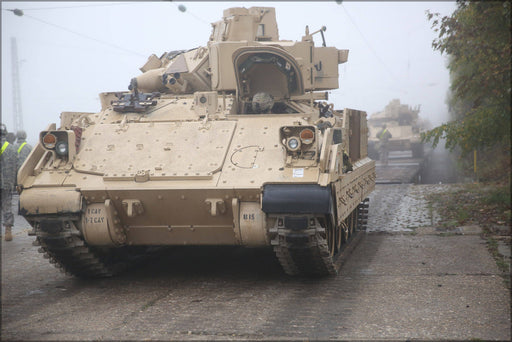 Poster, Many Sizes Available; U.S. Soldiers 2Nd Bat, 12Th Cavalry M3 Bradley Fighting Vehicles