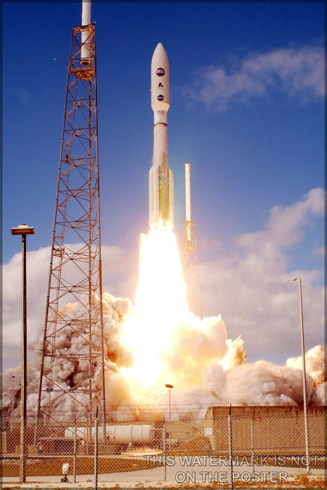 Poster, Many Sizes Available; Atlas V 551 Roars Into Blue Sky With The New Horizons Spaceprobe