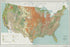 Poster, Many Sizes Available; Usda Land Use Map United States Of America 1950