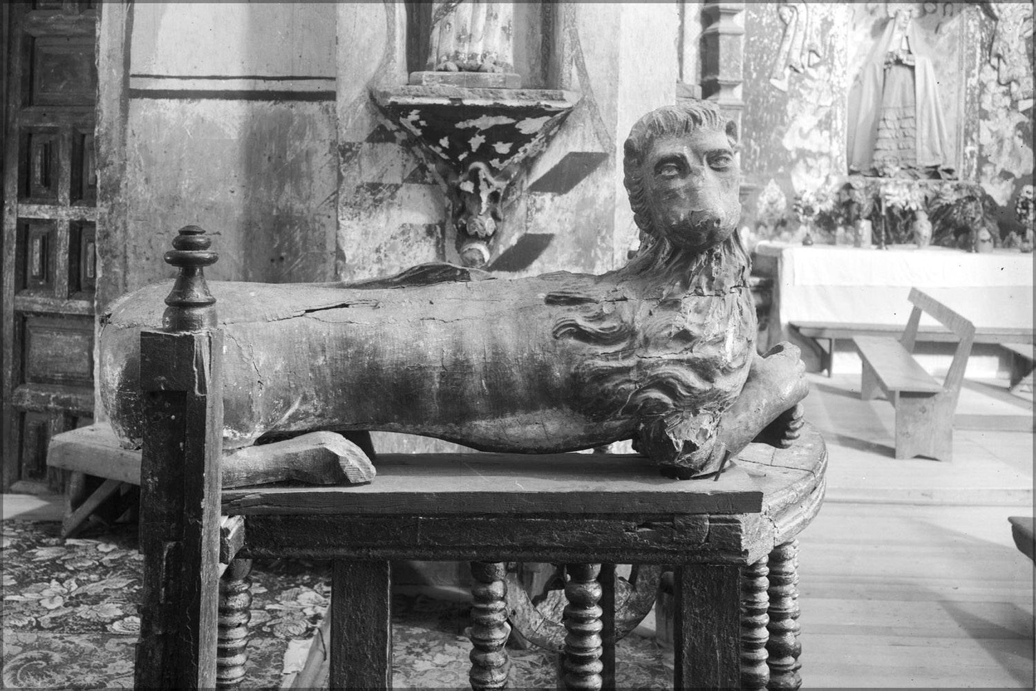 Poster, Many Sizes Available; A Sculpture From The Altar Of Mission San Xavier Del Bac, Tucson, Arizona, Ca.1900 Chs 4192