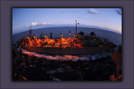 Poster, Many Sizes Available; Usns Arctic (T-Aoe 8) Transits Alongside Uss Dwight D. Eisenhower