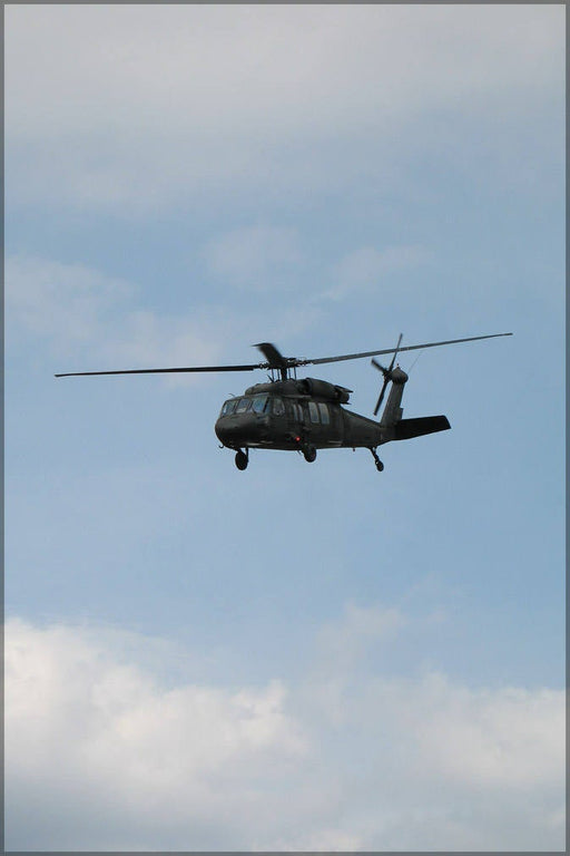 Poster, Many Sizes Available; Uh-60 Black Hawk Helicopter Lands On Virginia Tech&#39;S Drillfield