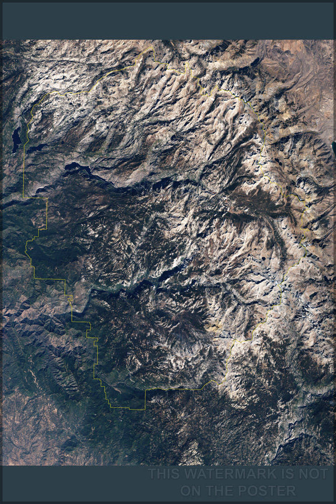 Poster, Many Sizes Available; Yosemite National Park From Space