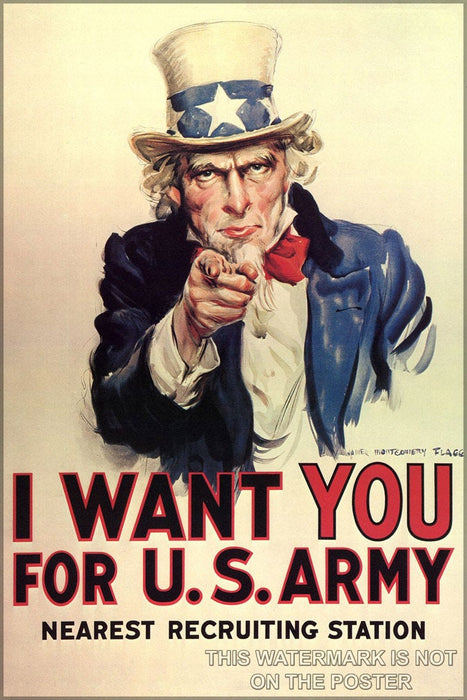 Poster, Many Sizes Available; Uncle Sam I Want You For Us Army