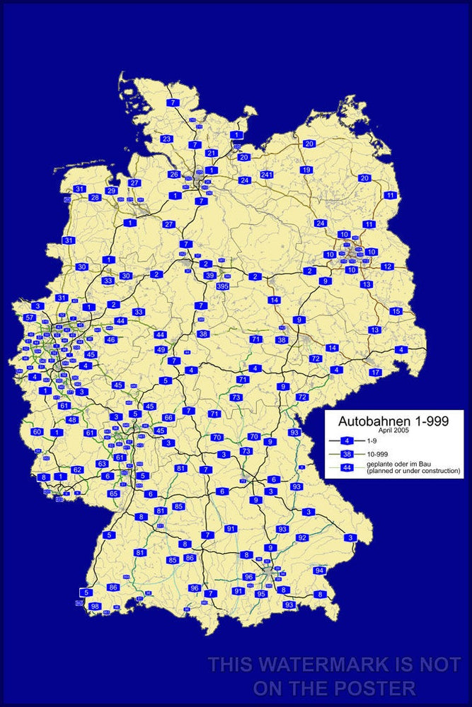 Poster, Many Sizes Available; Autobahn Network