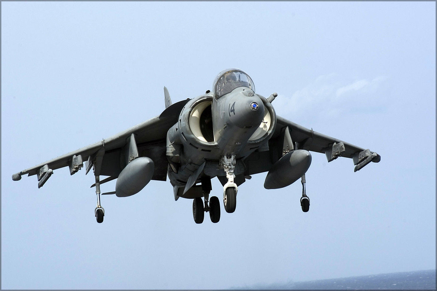 Poster, Many Sizes Available; Av-8B Av-8 Harrier Ii Lands Aboard Uss Nassau