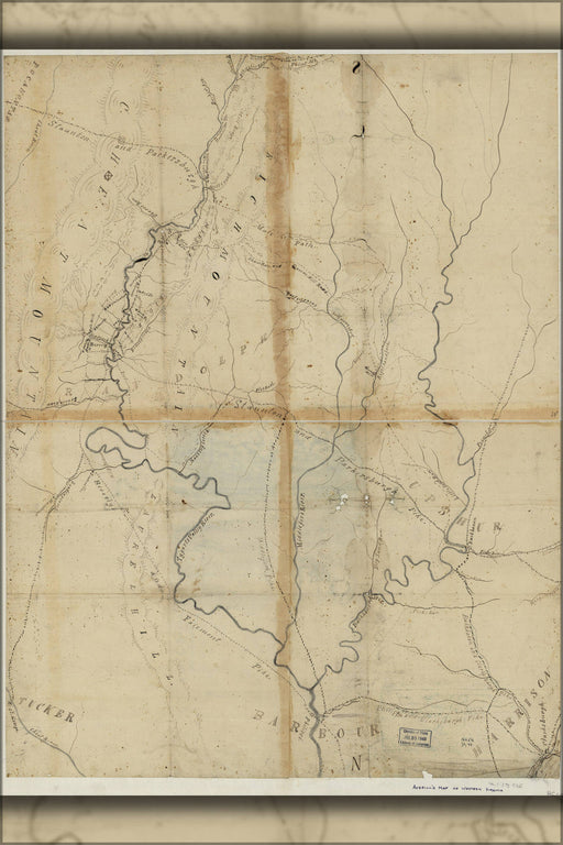 Poster, Many Sizes Available; Averill&#39;S Map Of Western Virginia 1861