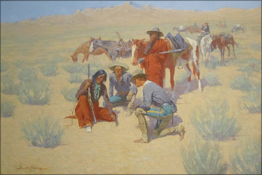 Poster, Many Sizes Available; &#39;A Map In The Sand&#39; By Frederic Remington, Cincinnati Art Museum