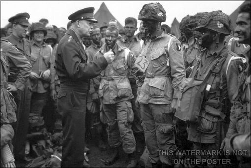 Poster, Many Sizes Available; Eisenhower Speaks With U.S. Paratroopers Of The 502D Parachute Infantry Regiment, 101St Airborne Divisionon Th