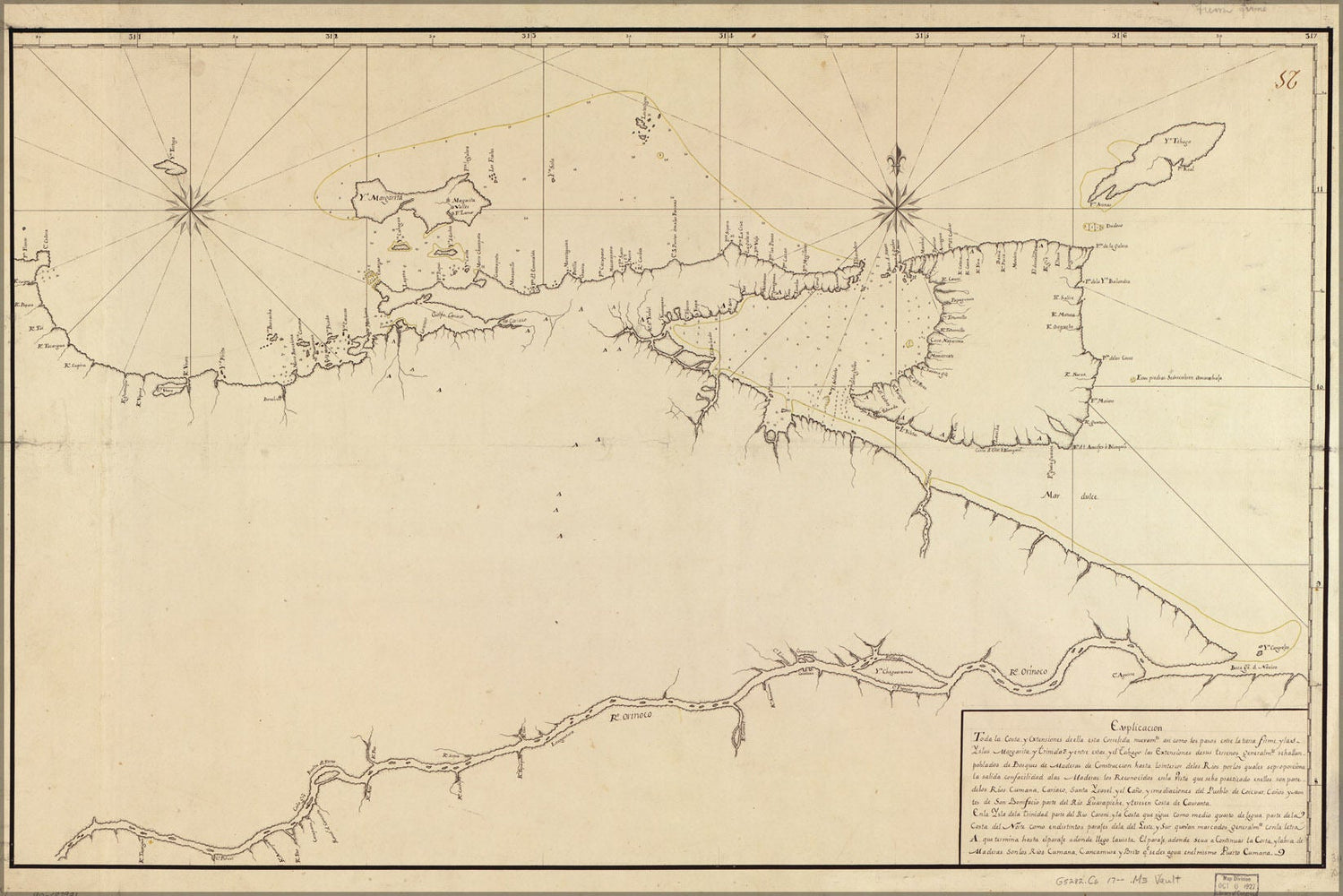 Poster, Many Sizes Available; 1700S Map Ne Venezuela Trinidad Tobago Islands