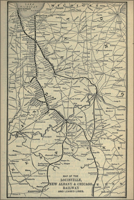 Poster, Many Sizes Available; 1893 Poor&#39;S Louisville, New Albany And Chicago Railway