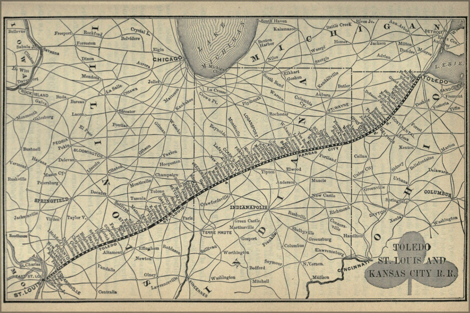 Poster, Many Sizes Available; 1893 Poor&#39;S Toledo, St. Louis And Kansas City Railroad