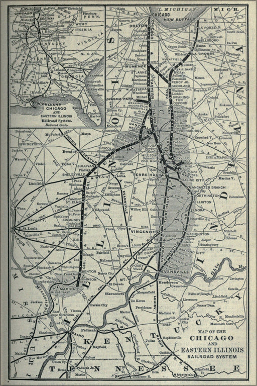 Poster, Many Sizes Available; 1897 Poor&#39;S Chicago And Eastern Illinois Railroad