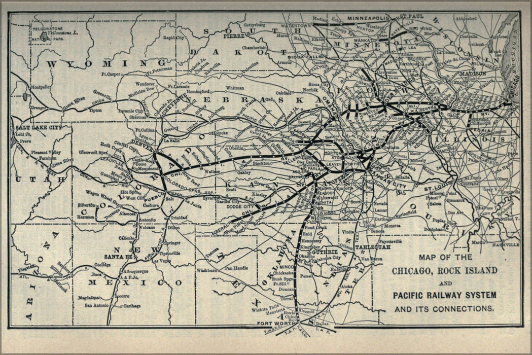 Poster, Many Sizes Available; 1897 Poor&#39;S Chicago, Rock Island And Pacific Railway