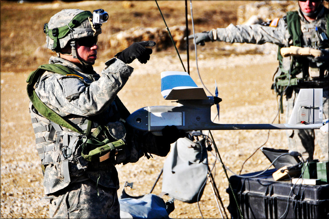 Poster, Many Sizes Available; 3Rd Sqd, 2Nd Cavalry Regiment, Army Rq-11 Raven Uav Drone