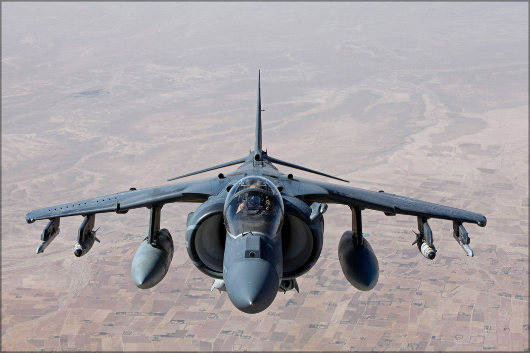 Poster, Many Sizes Available; A U.S. Marine Corps Av 8B Harrier Aircraft Assigned To Marine Attack Squadron Vma 311 Flies Over Helmand Provi