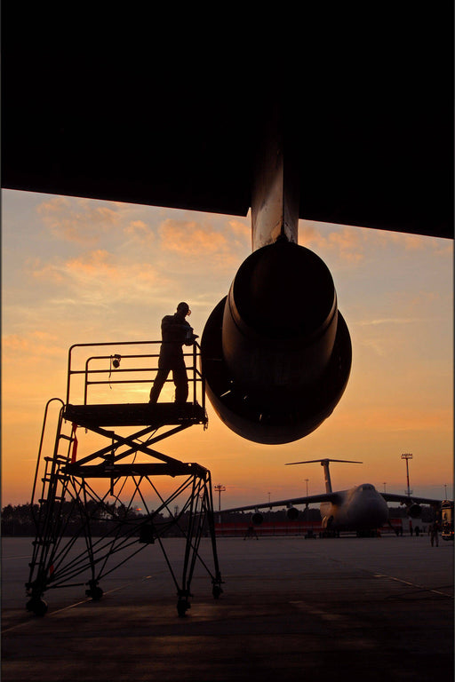 Poster, Many Sizes Available; Engine Check Tf 39 Engine Lockheed C-5 Galaxy Ramstein Afb