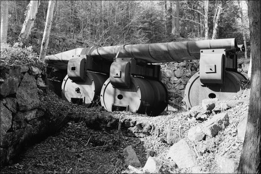 Poster, Many Sizes Available; 18. Jet Lowe, Photographer, June 1978. Mcintyre Iron Works. Wheelhouse, North View, Blowers From The Tailrace.