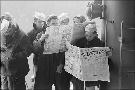 Poster, Many Sizes Available; Enlisted Men, Wounded In Battle, On Board The Uss President Hayes (Apa-20) At Hunter&#39;S Point, San Francisco, C