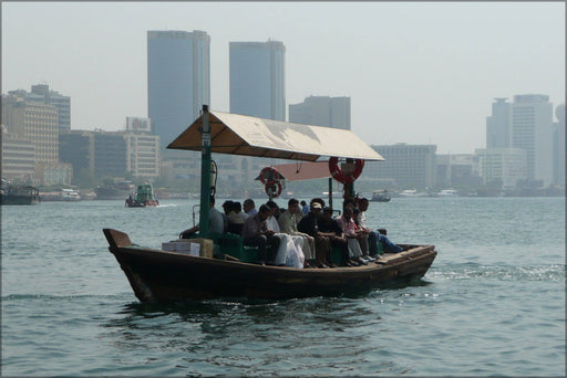 Poster, Many Sizes Available; Abra With Passengers In Dubai Creek 2