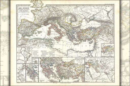 Poster, Many Sizes Available; 1865 Spruner Map Of Roman Empire From The Punic Wars To Mithridates The Great