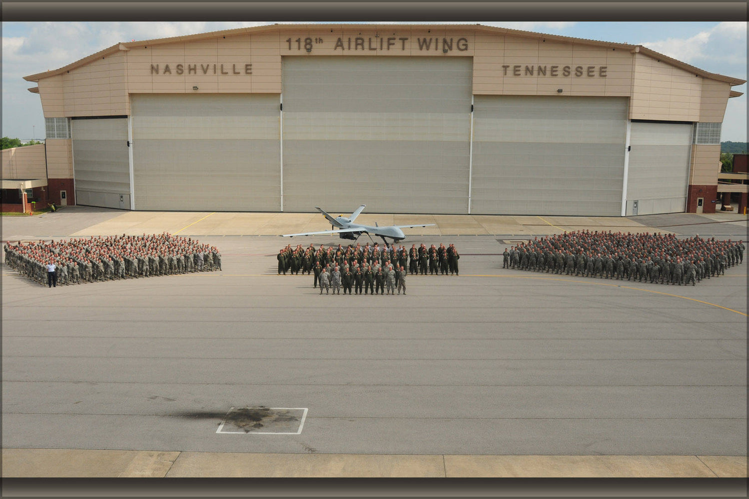 Poster, Many Sizes Available; 118Th Airlift Wing With Mq-9 Reaper At Berry Angb 2012