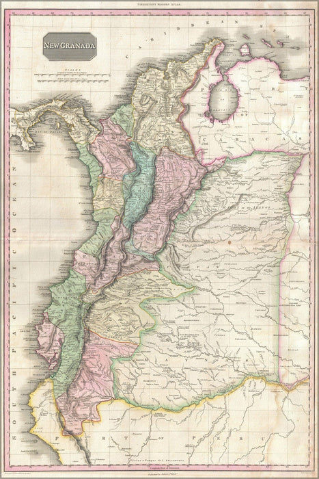 Poster, Many Sizes Available; 1818 Pinkerton Map Of Northwestern South America (Columbia, Venezuela, Ecuador, Panama)