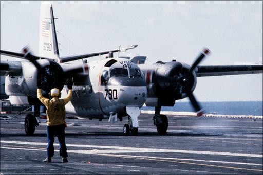 Poster, Many Sizes Available; Grumman C-1A Trader Vrc-40 Uss America (Cv-66) 1983