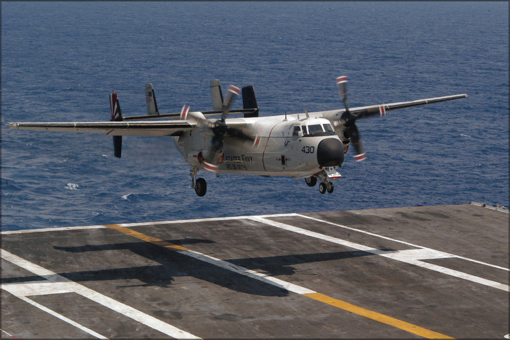 Poster, Many Sizes Available; Grumman C-2A Greyhound, Uss Kitty Hawk (Cv-63)