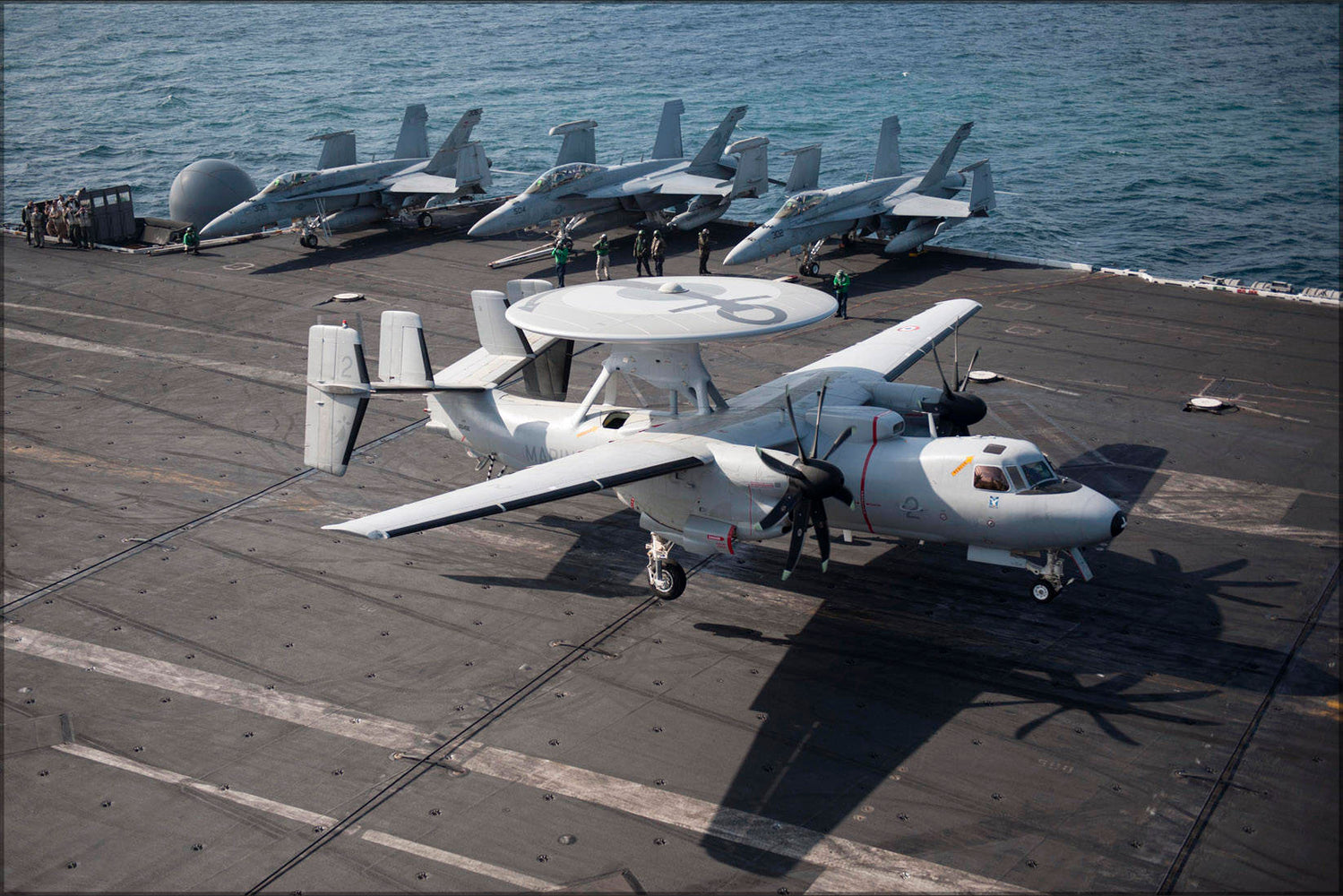 Poster, Many Sizes Available; Grumman E-2C Hawkeye Uss Harry S. Truman (Cnv-75)