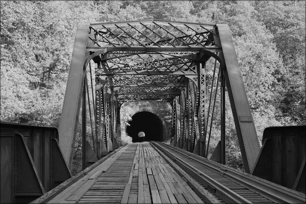 Poster, Many Sizes Available; Baltimore & Ohio Railroad, Ilchester Tunnel And Metal Truss Bridge Spanning The Patapsco River, Ilchester Vici