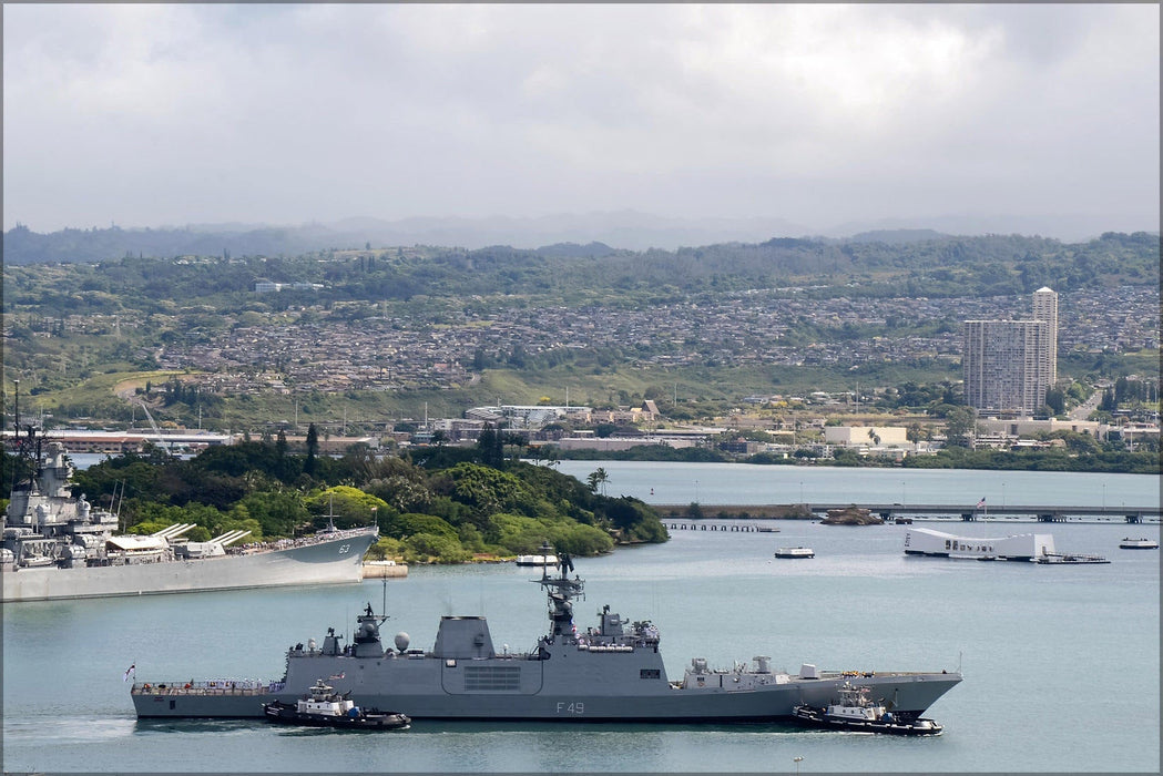 Poster, Many Sizes Available; Ins Sahyadri In Pearl Harbour For Rimpac 2014