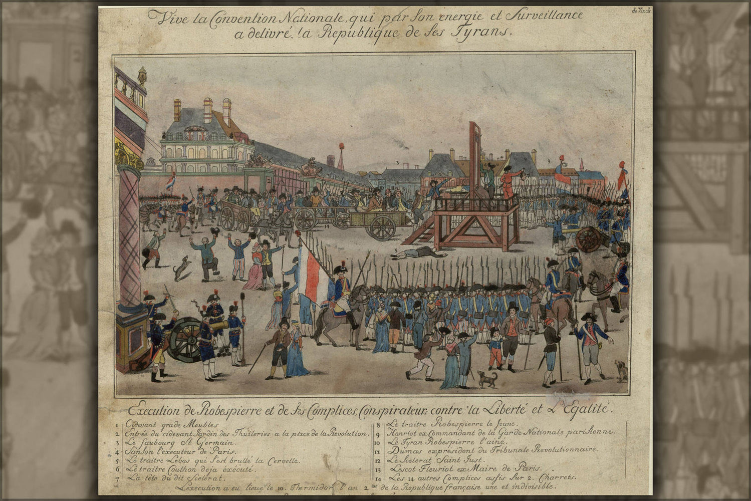 Poster, Many Sizes Available; Execution Of Robespierre And His Supporters  28 July 1794; French Revolution