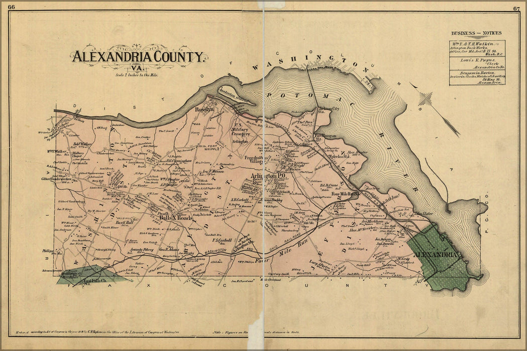 Poster, Many Sizes Available; 1878 Alexandria County Virginia