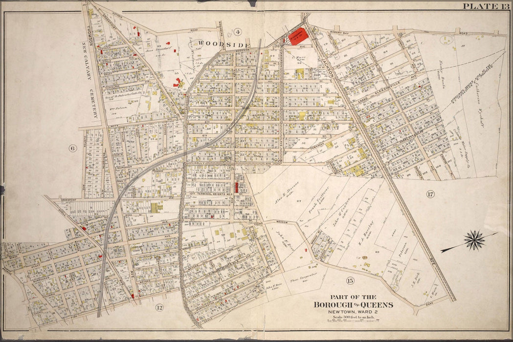 Poster, Many Sizes Available; 1909Atlasplate13 Newtown Ward2 Woodside Nypl