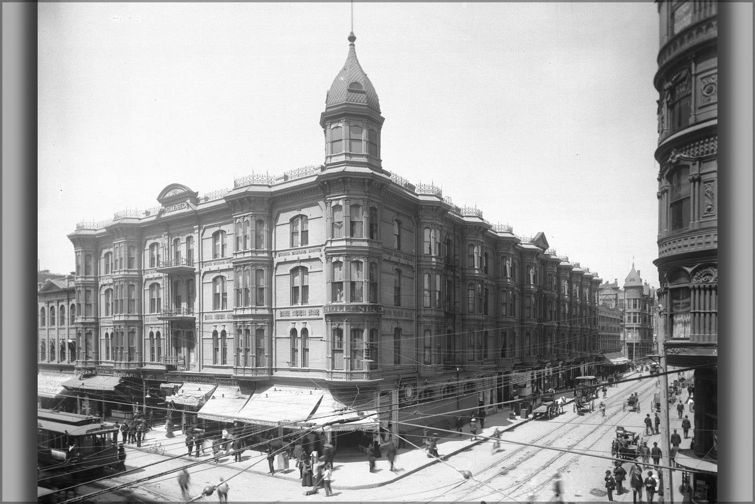 Poster, Many Sizes Available; Exterior Of The Hollenbeck Hotel On The Corner Of Spring Street And Second Street, Los Angeles, Ca.1900-1905 (