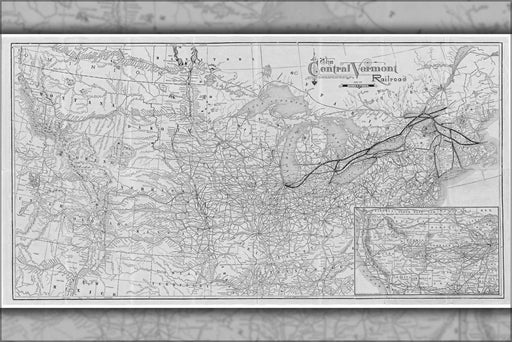 Poster, Many Sizes Available; 1887 Map Of The Central Vermont Railroad