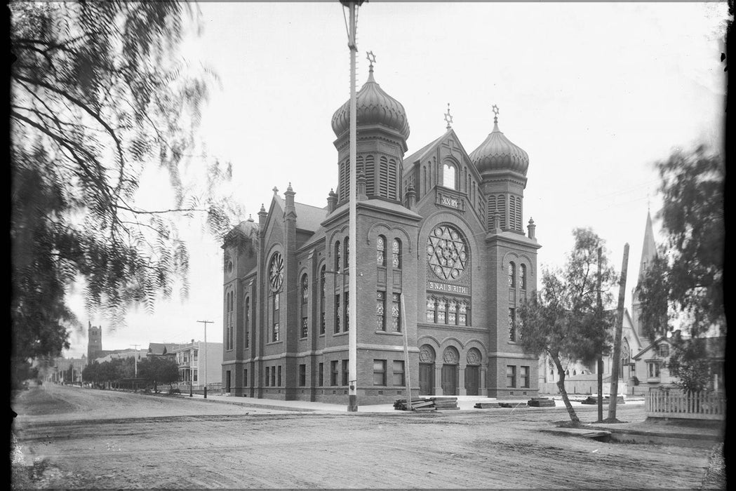 Poster, Many Sizes Available; Exterior View Of The B'Nai B'Rith Temple On Hope Street And Ninth Street In Los Angeles, Ca.1902 (Chs-881)