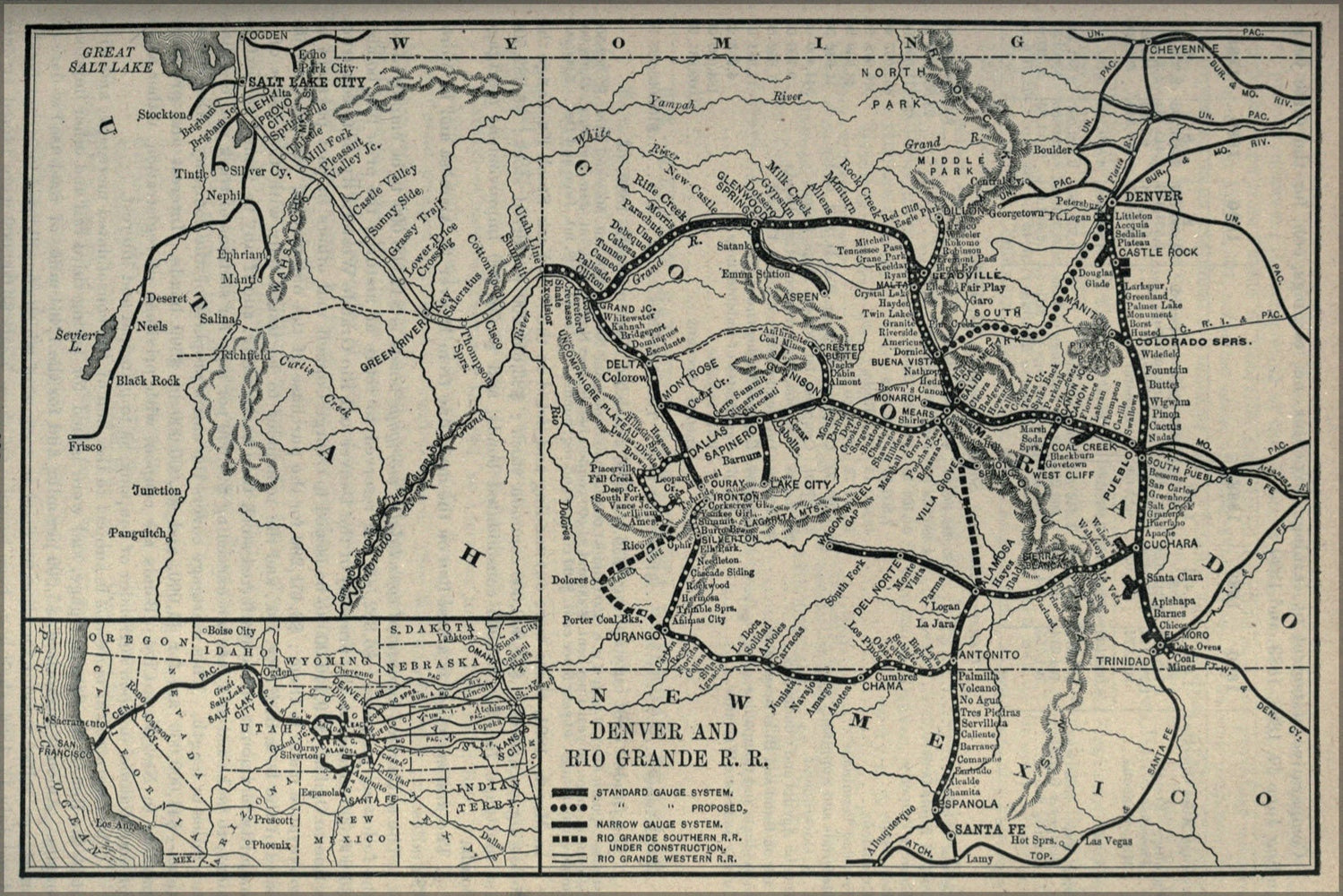 Poster, Many Sizes Available; 1891 Poor&#39;S Denver And Rio Grande Railroad