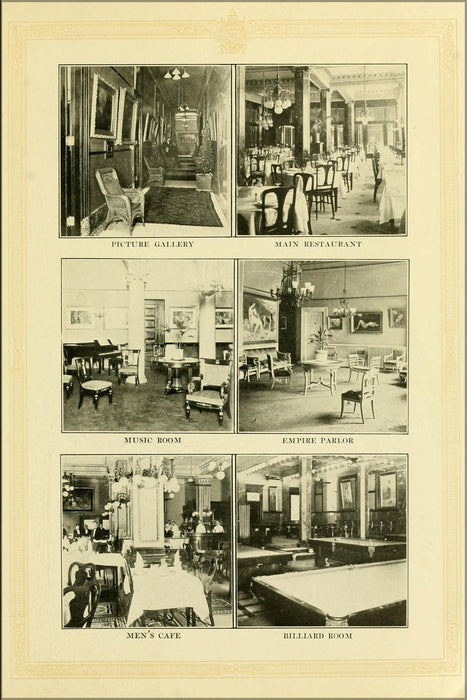 Poster, Many Sizes Available; Interior Rooms St Charles Hotel New Orleans 1917 Souvenir New Orleans