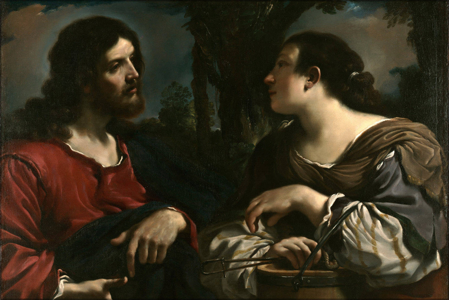 Poster, Many Sizes Available; Guercino Giovanni Francesco Barbieri Christ And The Woman Of Samaria