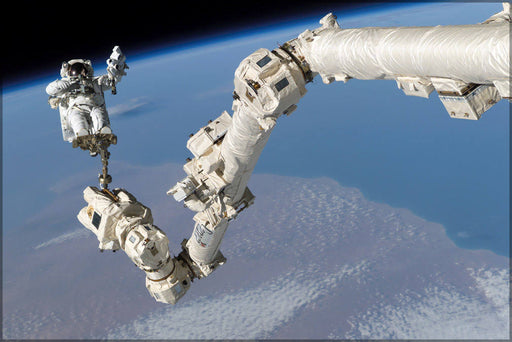 Poster, Many Sizes Available; International Space StationâS Canadarm2,  And Astronaut